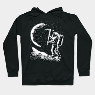 Astronaut picking the moon Hoodie